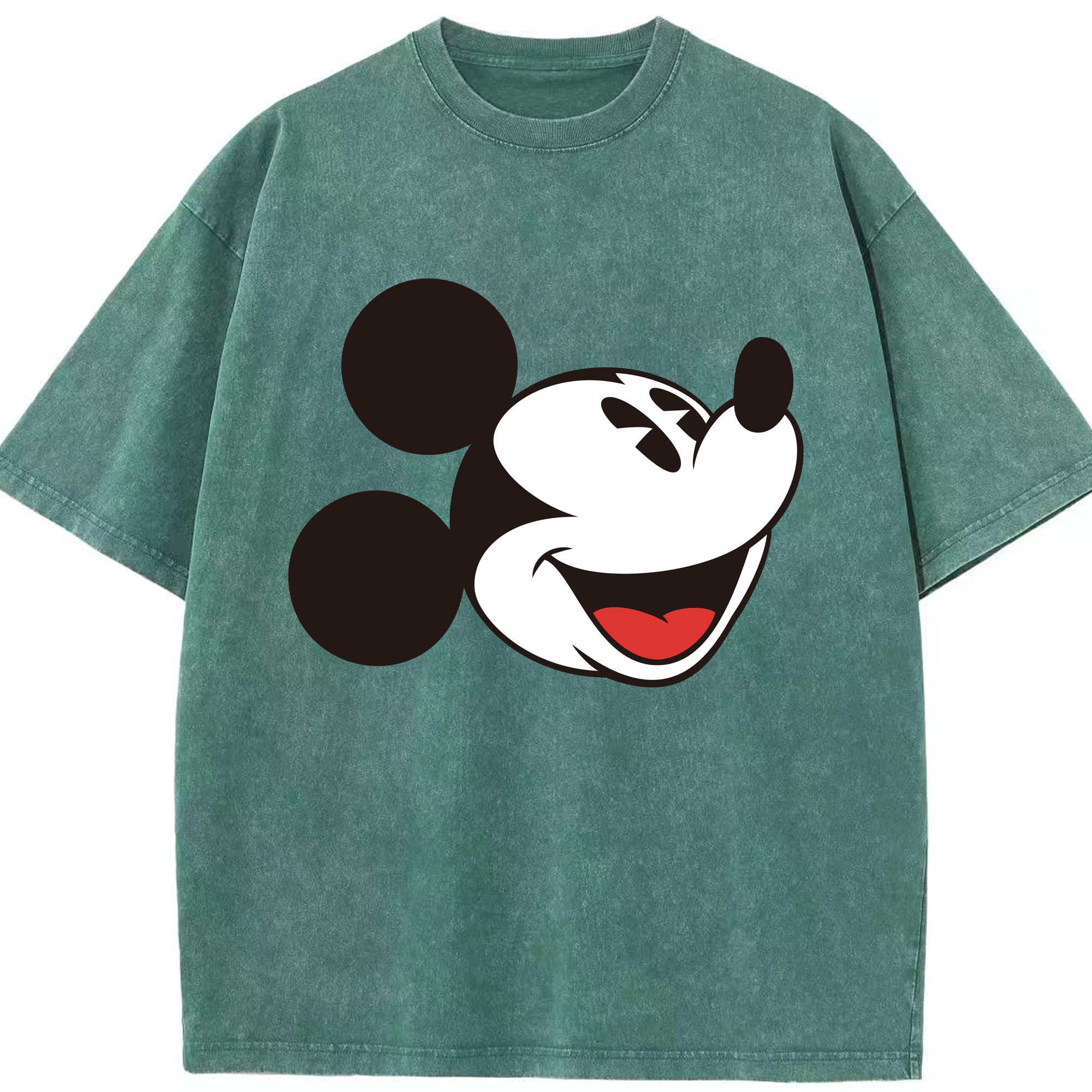 （画像用） ミッキーマウス Mickey Mouse 綿100% ヴィンテージ風 半袖Tシャツ（フロントプリント）